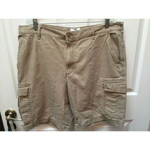 MARLIN casual solid beige cotton  cargo shorts 38
